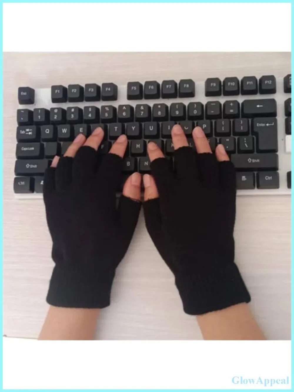 3 Pairs Fingerless Gloves Women Men Teens Acrylic Knit Half Finger Gloves